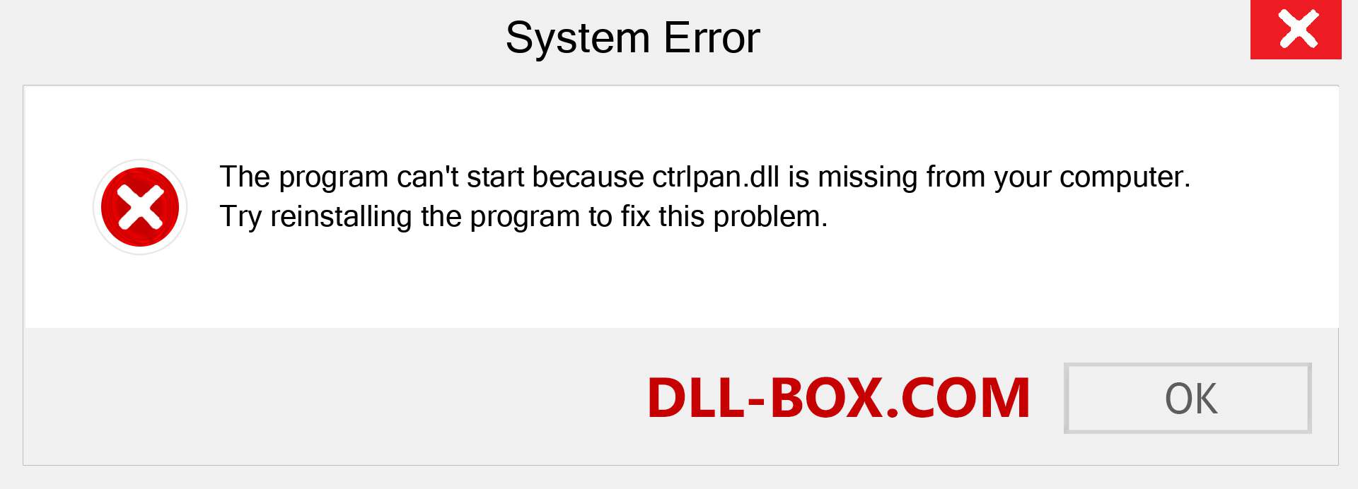  ctrlpan.dll file is missing?. Download for Windows 7, 8, 10 - Fix  ctrlpan dll Missing Error on Windows, photos, images
